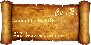 Csurilla Rudolf névjegykártya