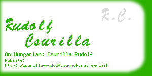 rudolf csurilla business card